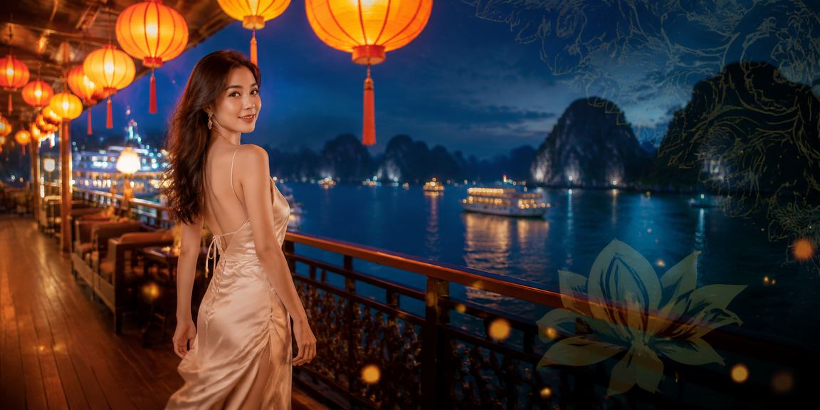 Cảnh sắc vịnh Hạ Long về đêm với các dịch vụ giải trí hiện đại